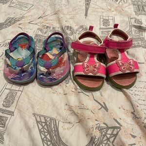 Disney/Carterd Colorful Kids Sandals Set size 7